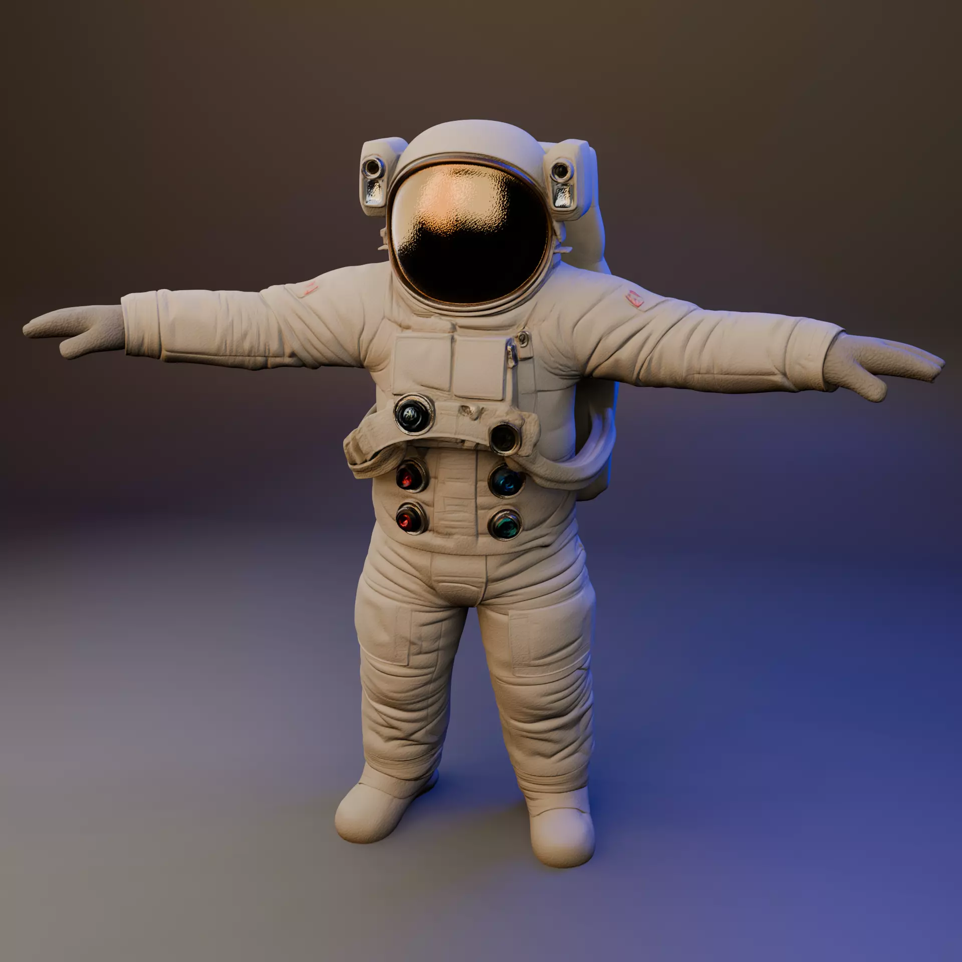 3d model of an astronaut blend gltf Free 3D model