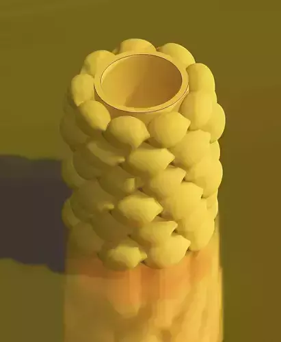 Vase with lemons