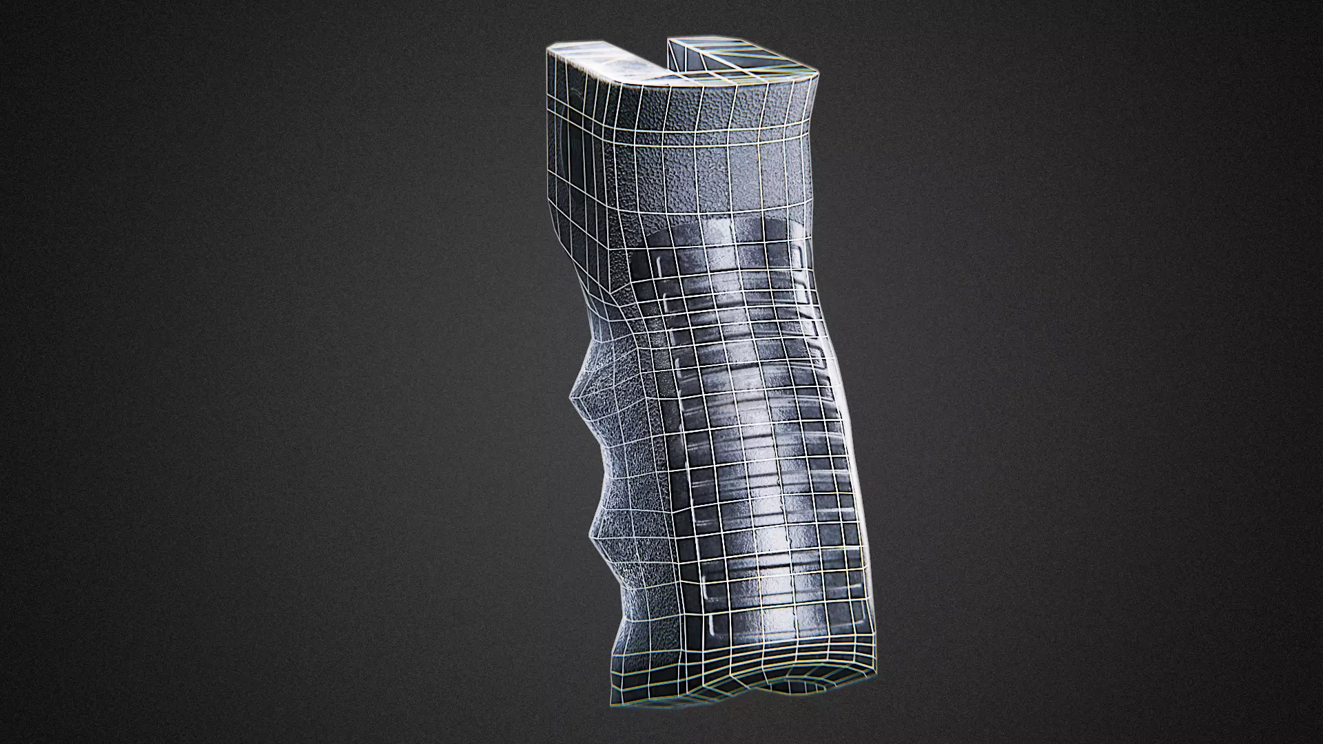 Pistol Grip forward tactical Low-poly 3D model_6