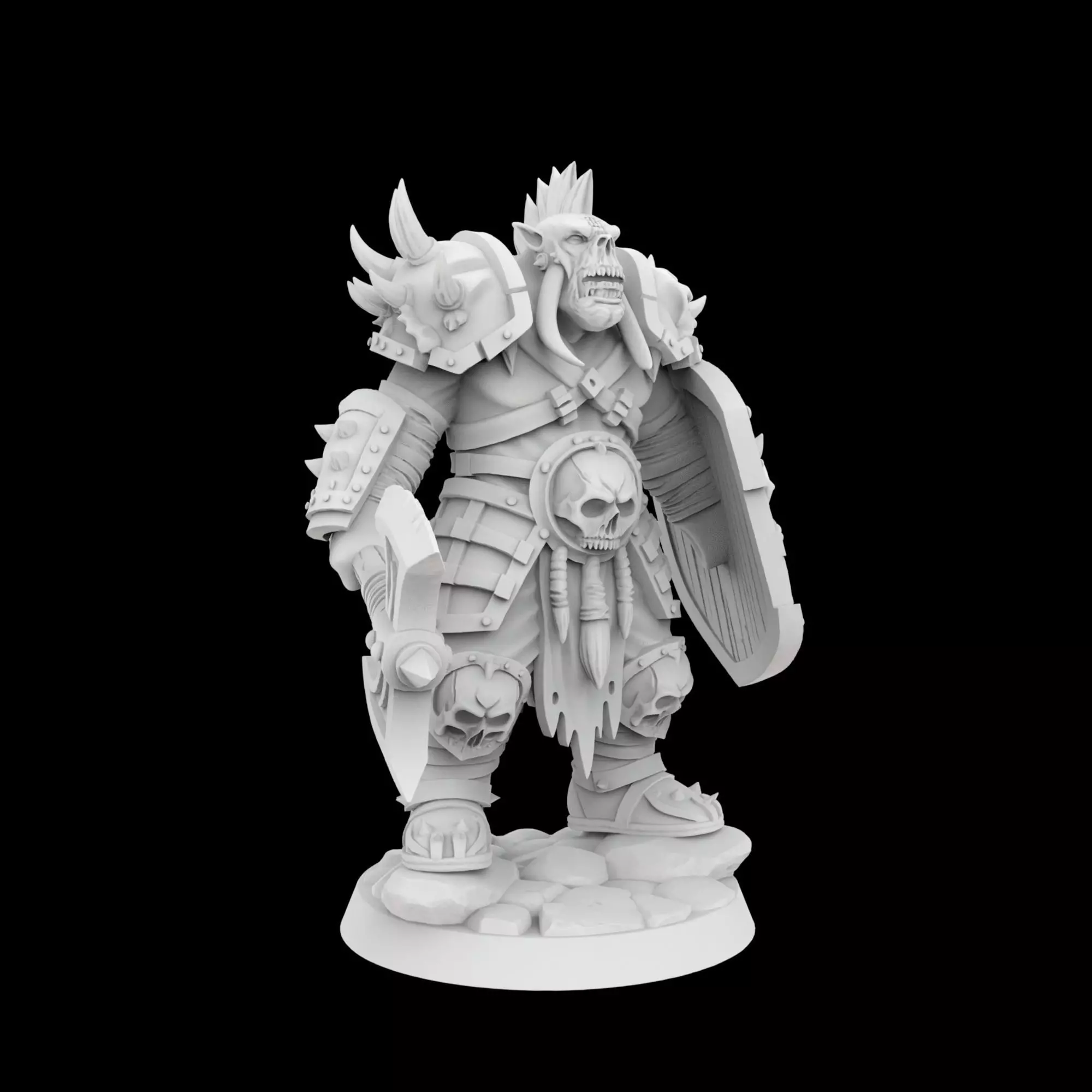 Orc Warrior Battle Ready 3D Printable Miniature 3D print model