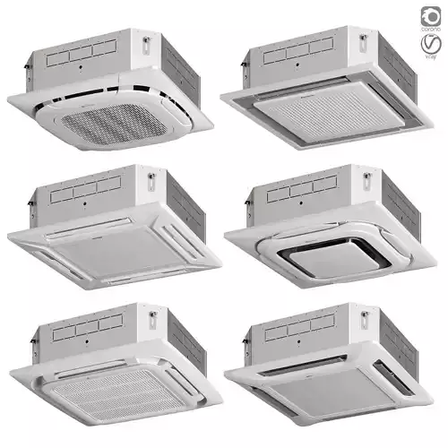 Een set van cassette airconditioners