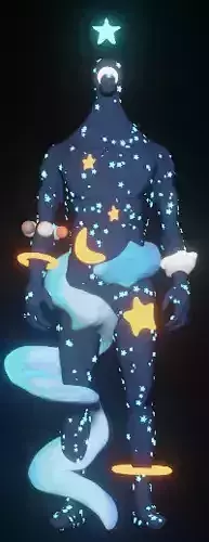 Starlix Fantasy Monster with Star Patterns Model