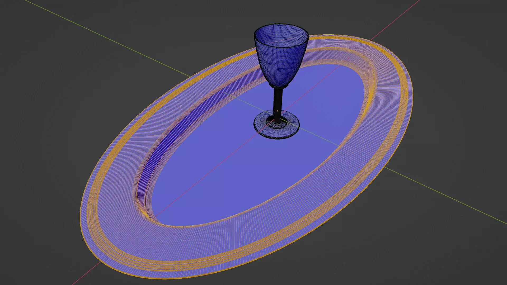 Cooper Plate Tray With Glass 3D Model 3D model_29