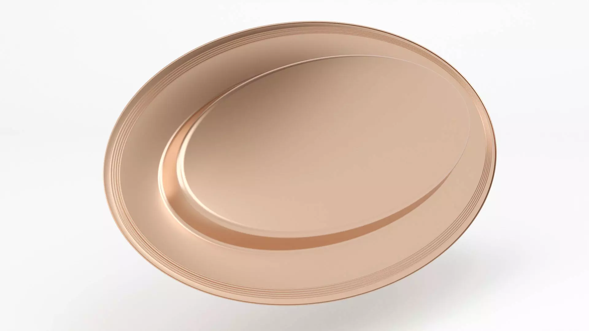 Cooper Plate Tray With Glass 3D Model 3D model_19