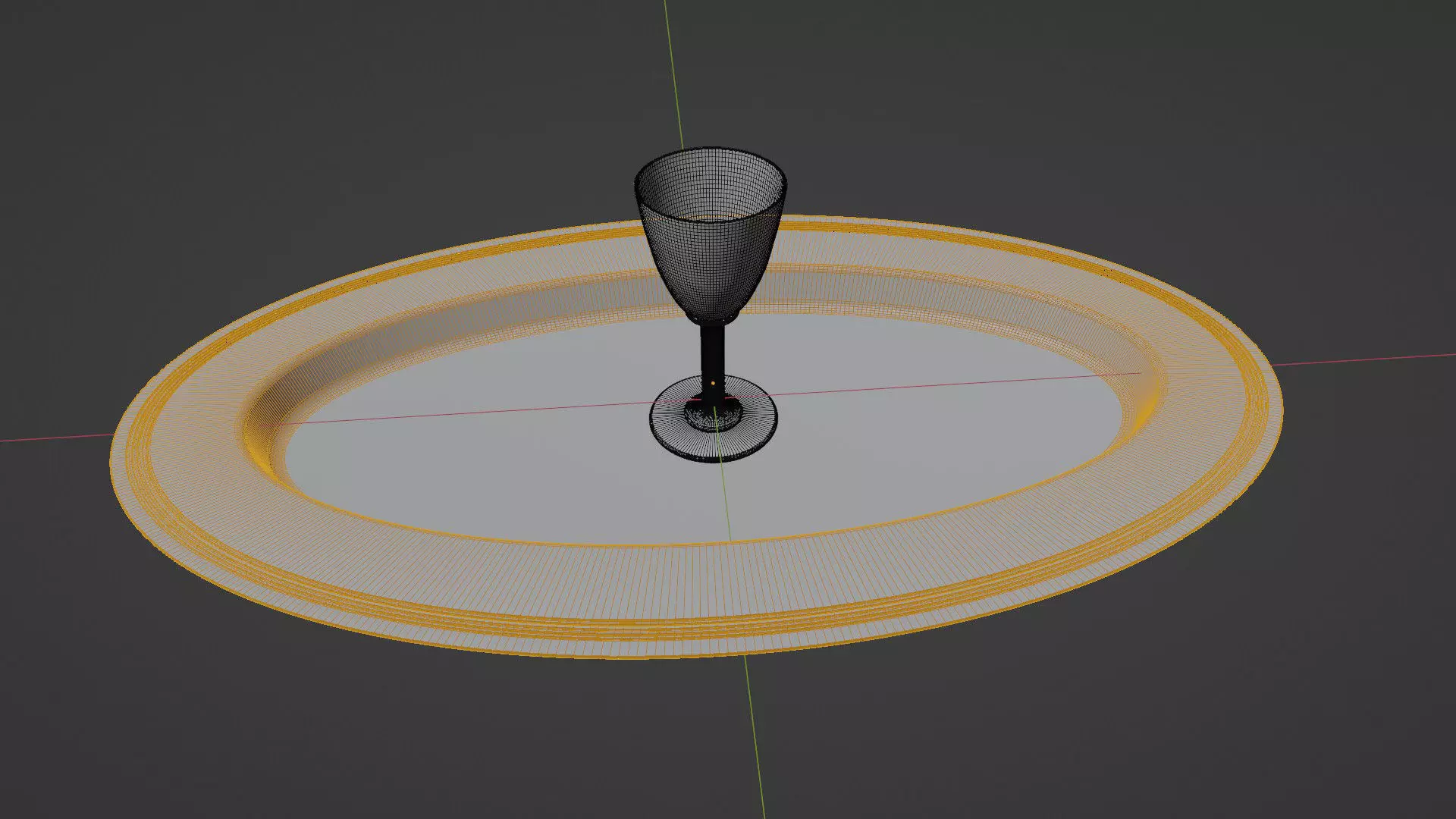 Cooper Plate Tray With Glass 3D Model 3D model_32