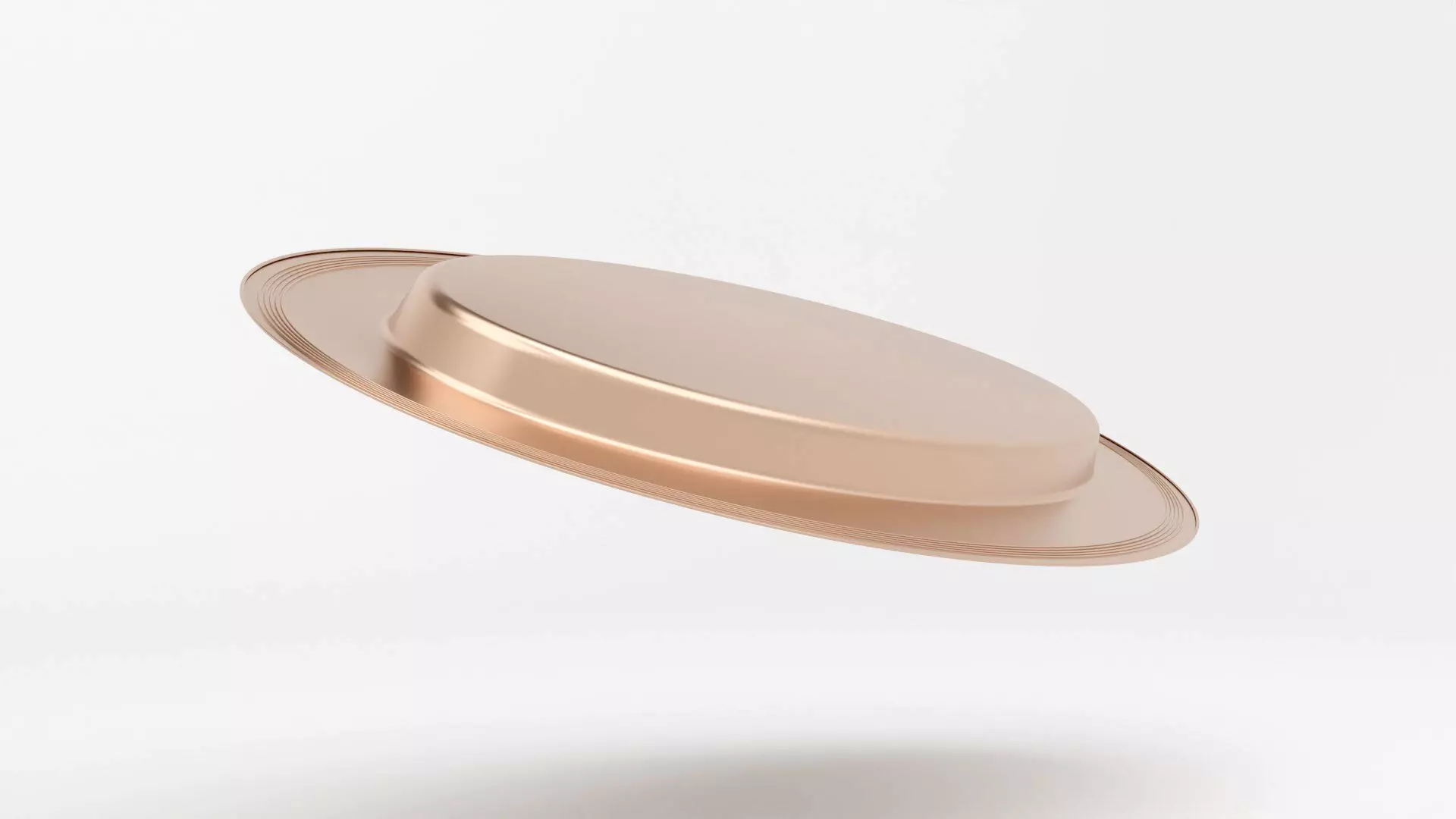 Cooper Plate Tray With Glass 3D Model 3D model_22