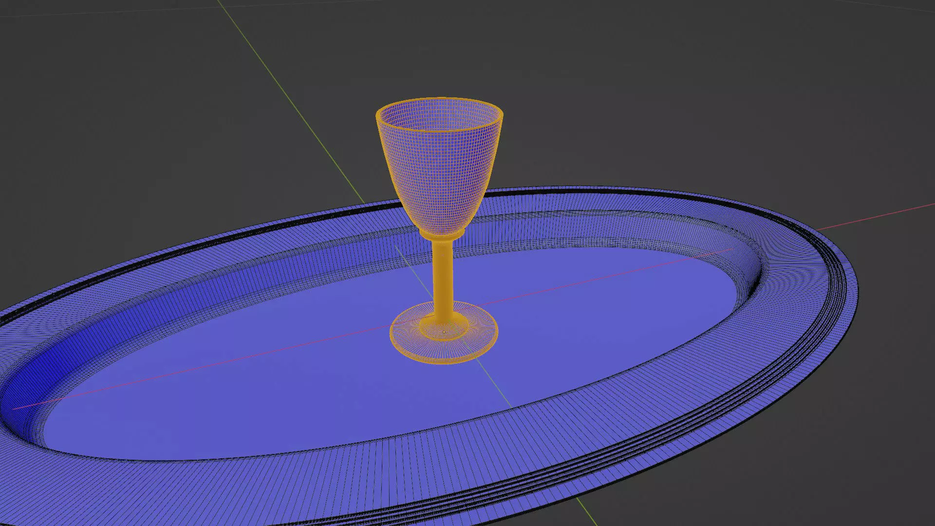 Cooper Plate Tray With Glass 3D Model 3D model_15