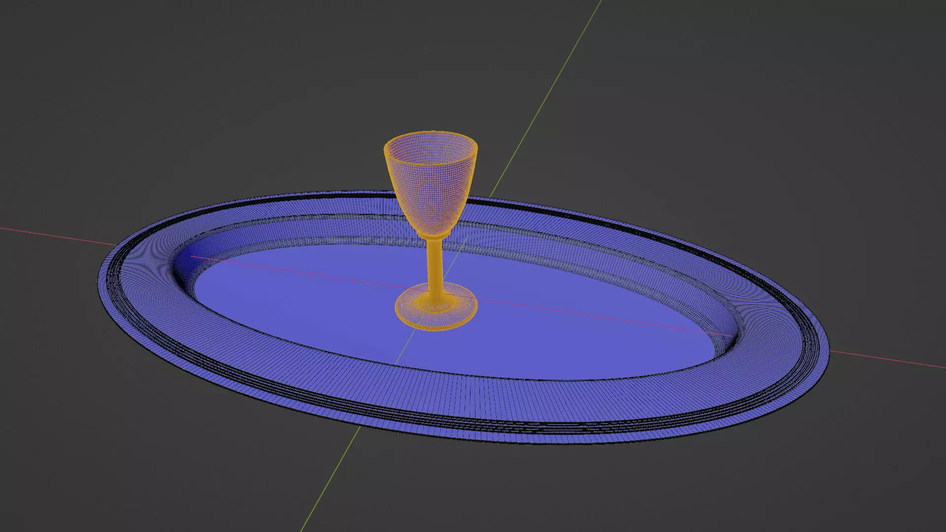 Cooper Plate Tray With Glass 3D Model 3D model_28