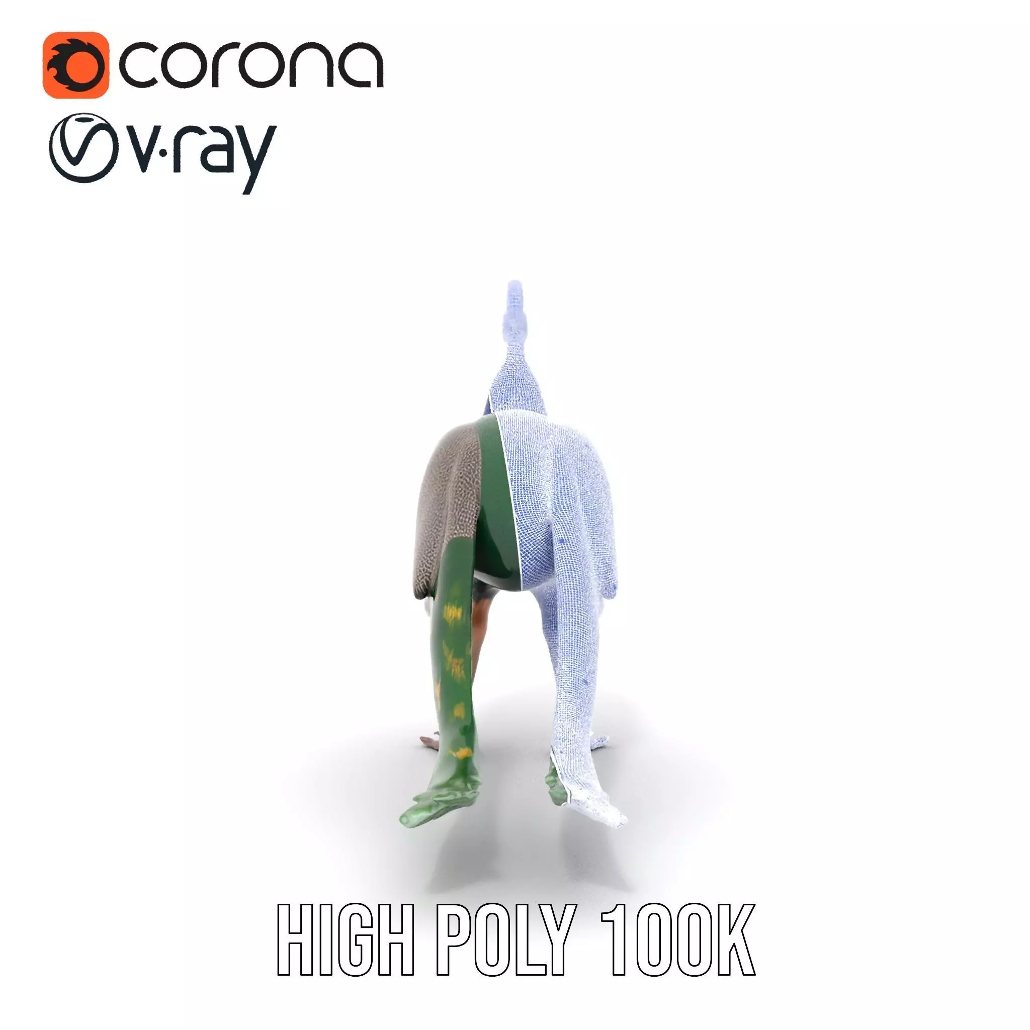 Vibrant Peacock Elegance model pack Low-poly 3D model_34