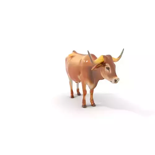 Majestic Longhorn Bull model pack Low-poly 3D model