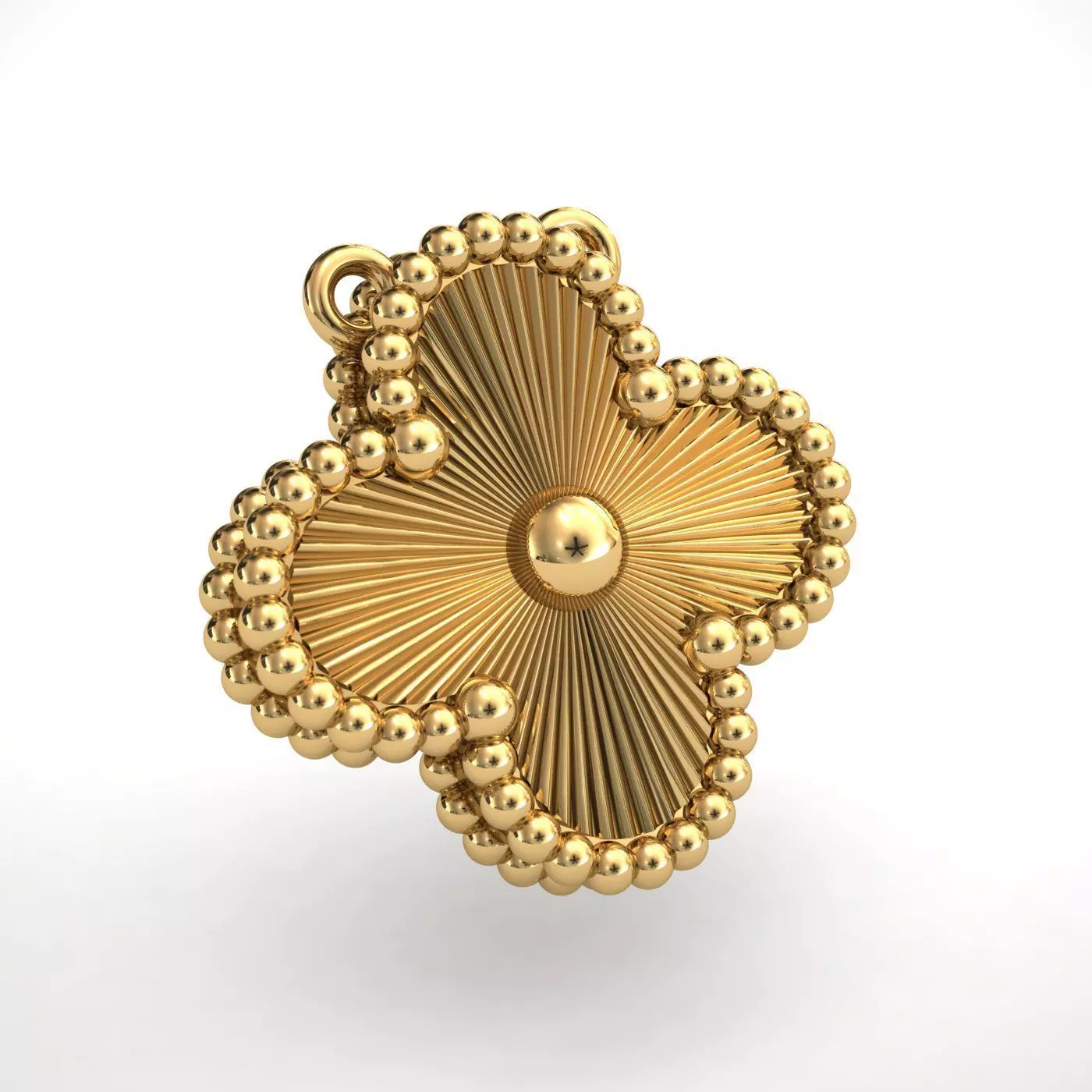 Alhambra Inspired Clover Pendant VCA 3D print model_1