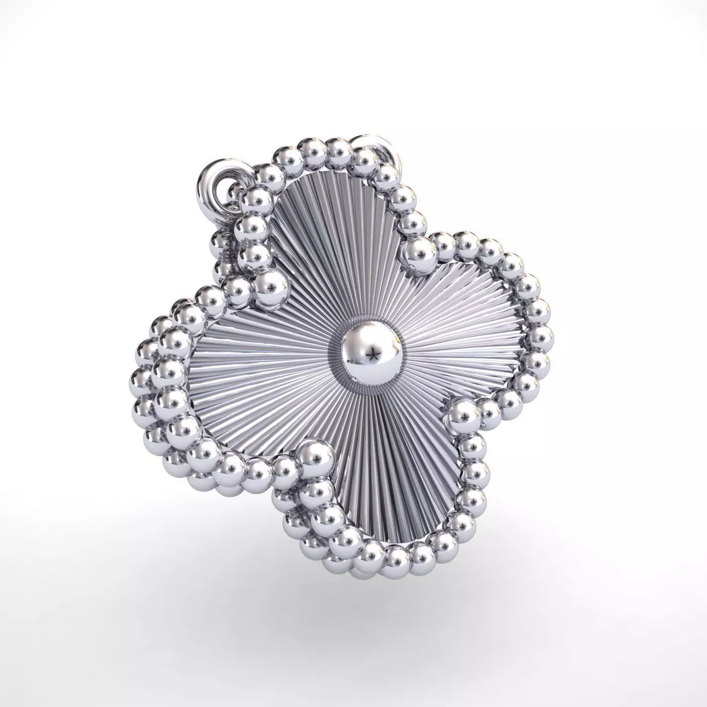 Alhambra Inspired Clover Pendant VCA 3D print model_3