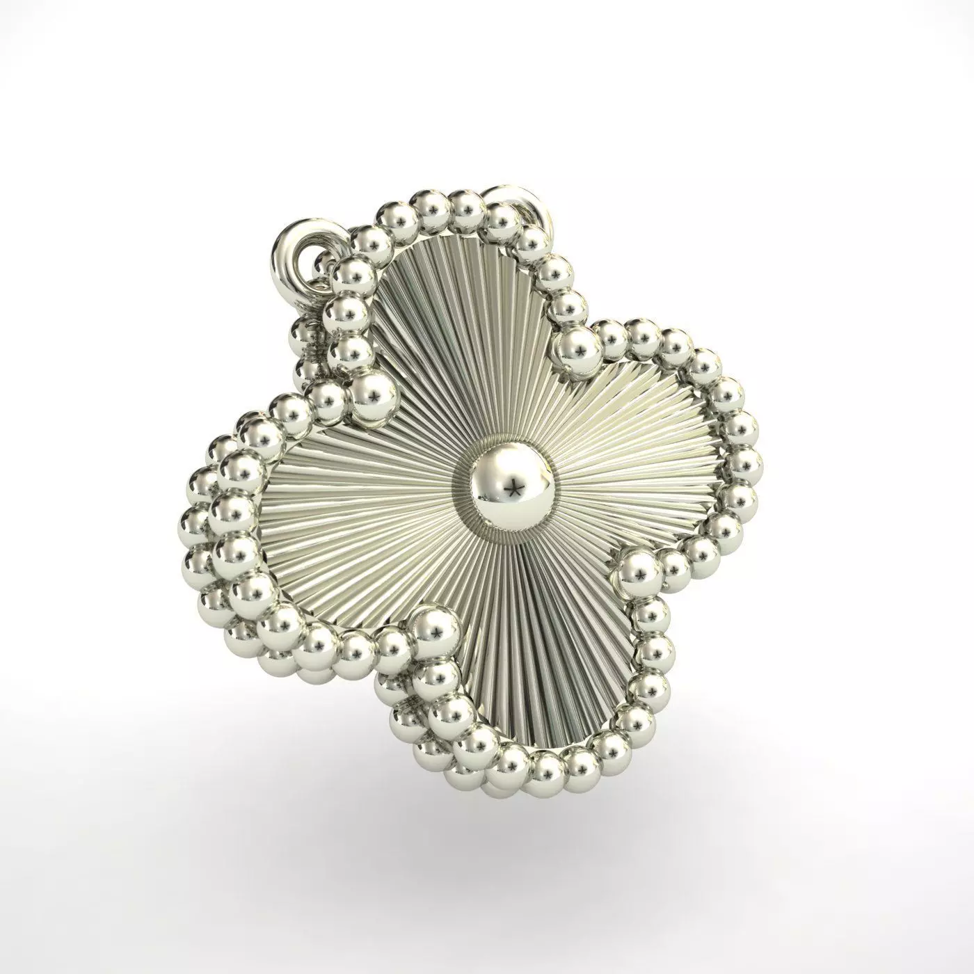 Alhambra Inspired Clover Pendant VCA 3D print model_2