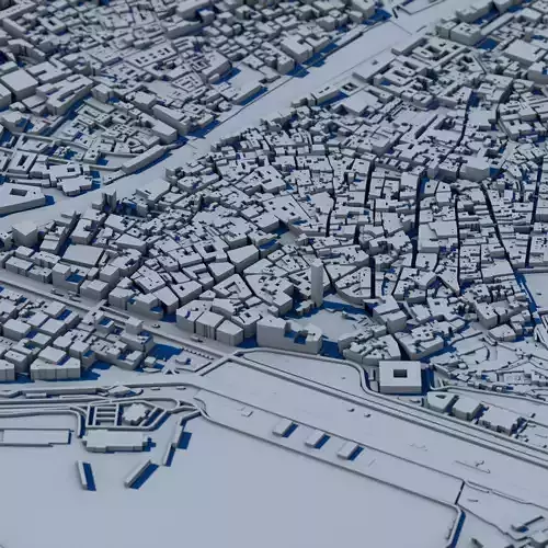 Malaga City 3D Model - Spanish Urban Landscape 