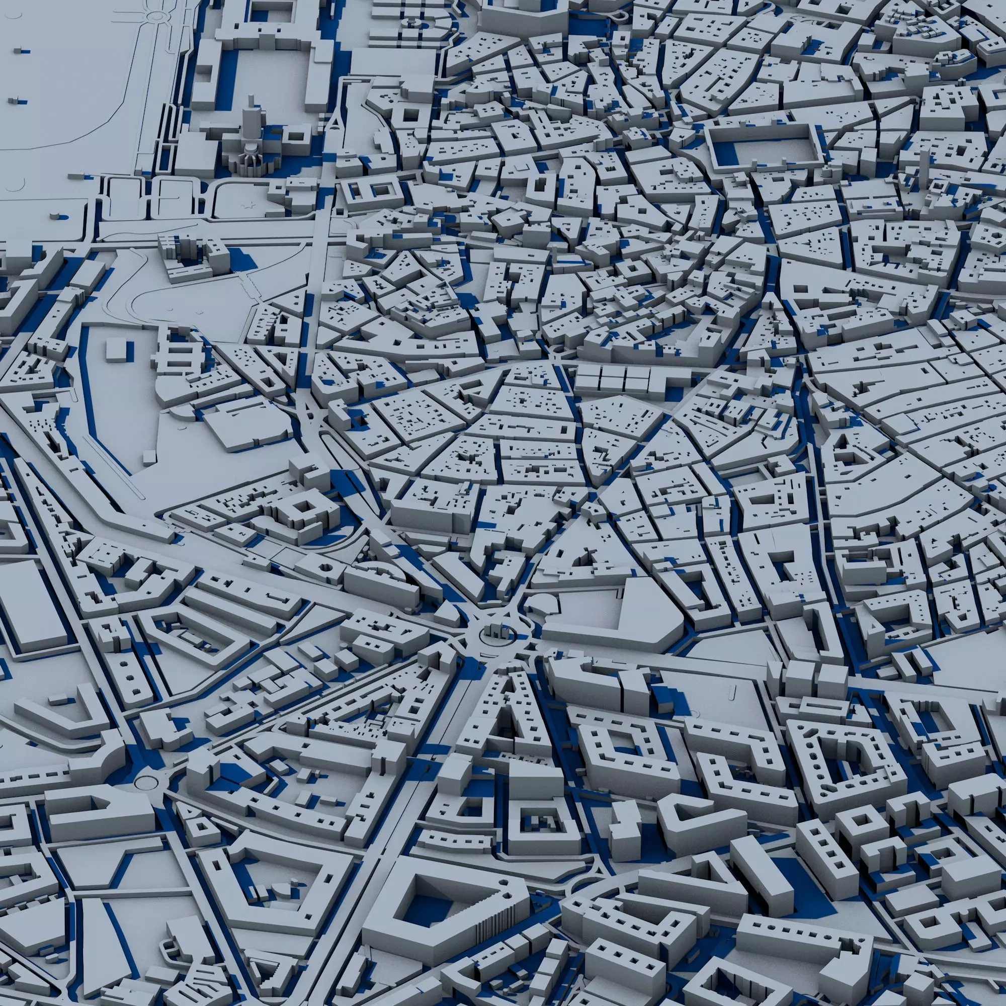 Madrid City 3D Model Spanish Capital Urban Landscape  3D print model_4