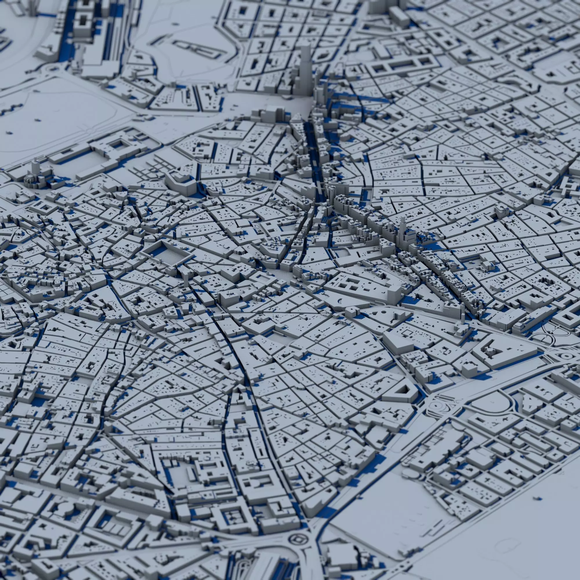 Madrid City 3D Model Spanish Capital Urban Landscape  3D print model_0