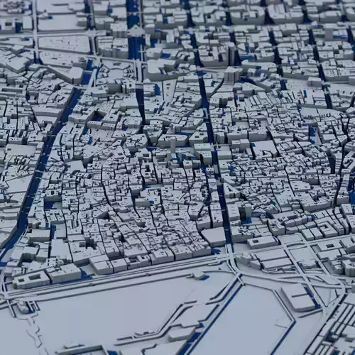 Barcelona City 3D Model Sagrada Familia Architecture