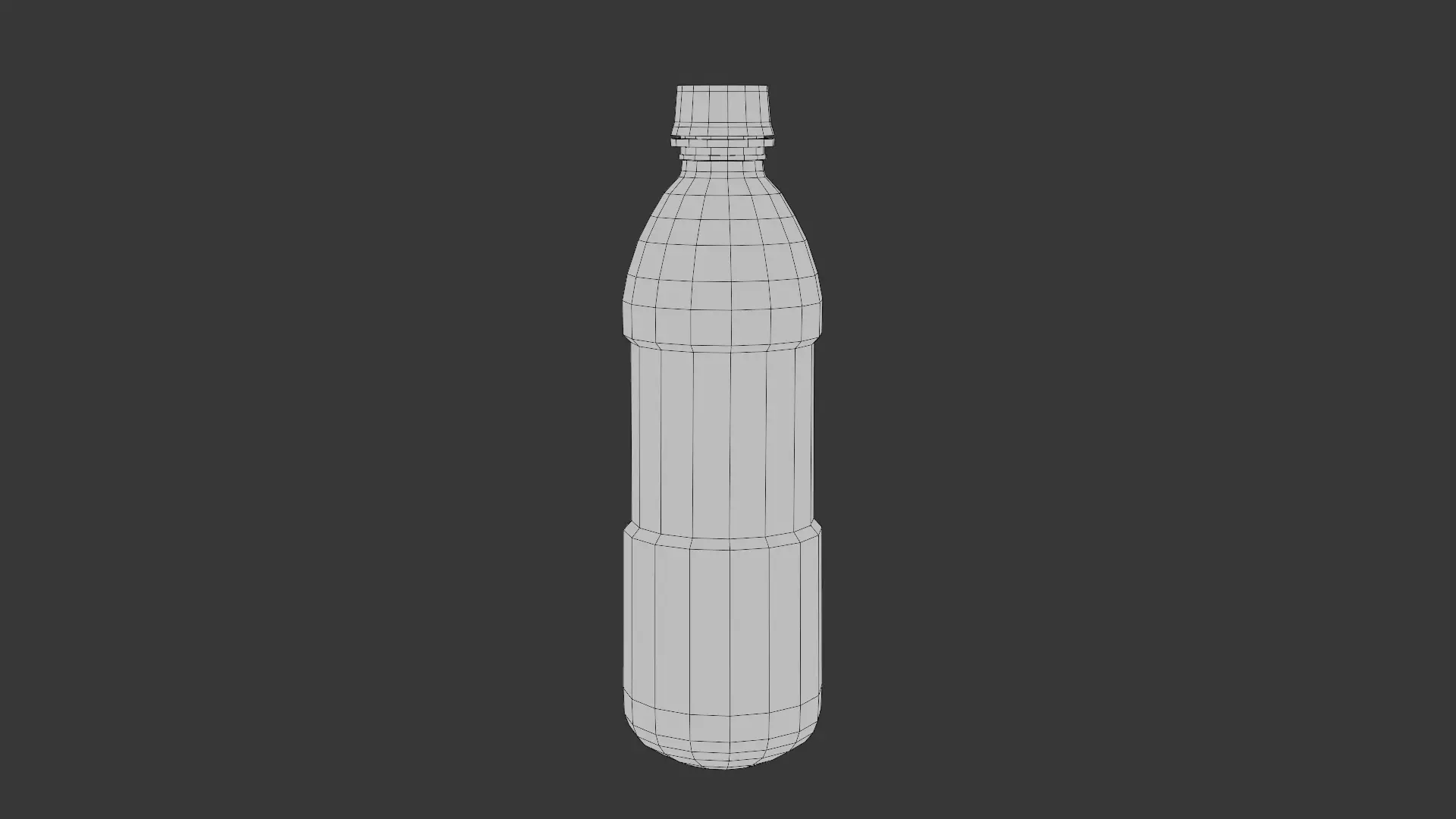 Plastic Bottle 3D Model Pack 3 designs with 3 mesh densities and Low-poly 3D model_20