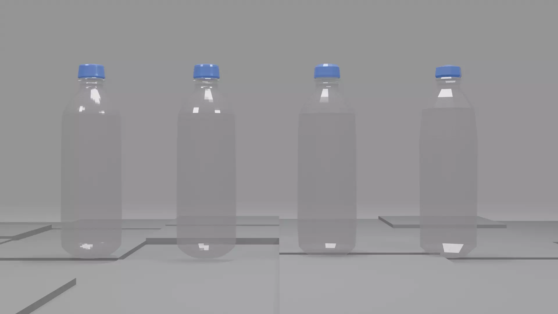 Plastic Bottle 3D Model Pack 3 designs with 3 mesh densities and Low-poly 3D model_11