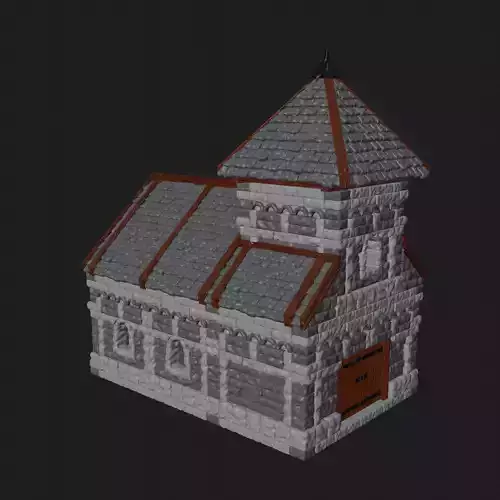 Fantasy cemetery chapel cript and niches tabletop miniatures