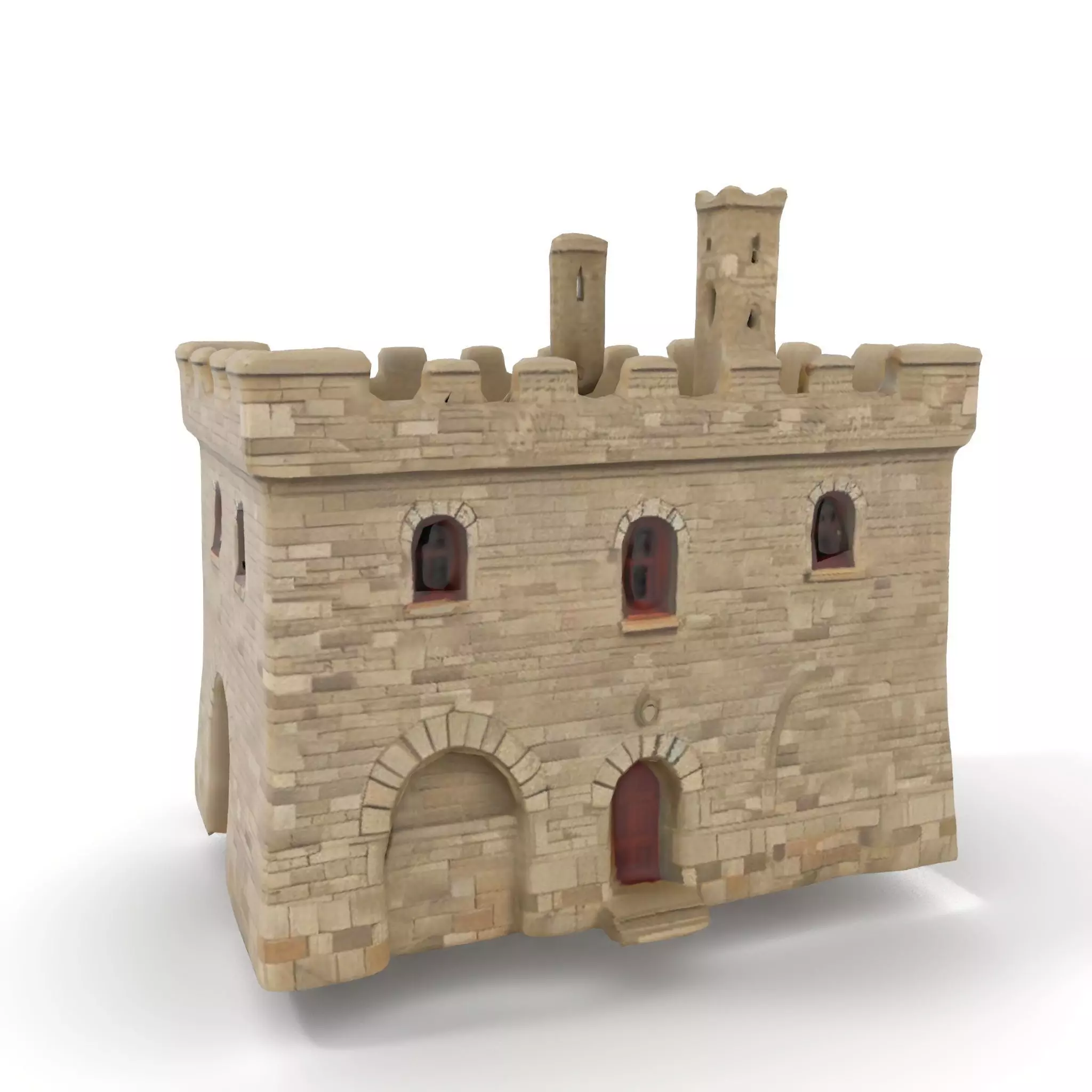 Medieval Stone Castle model pack Low-poly 3D model_11