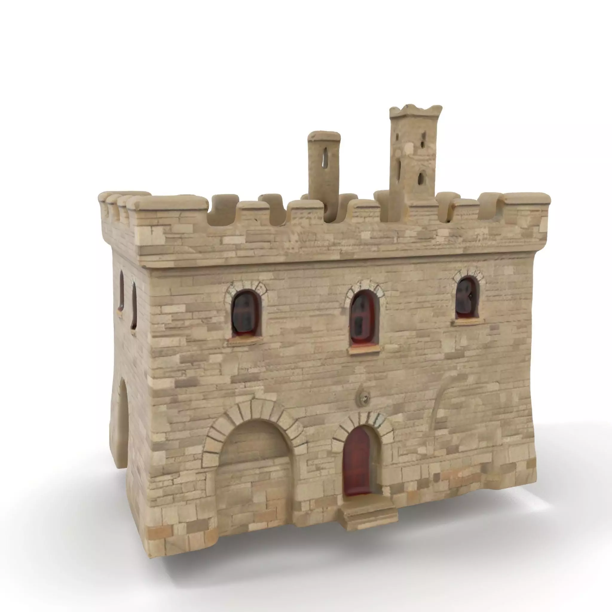 Medieval Stone Castle model pack Low-poly 3D model_0