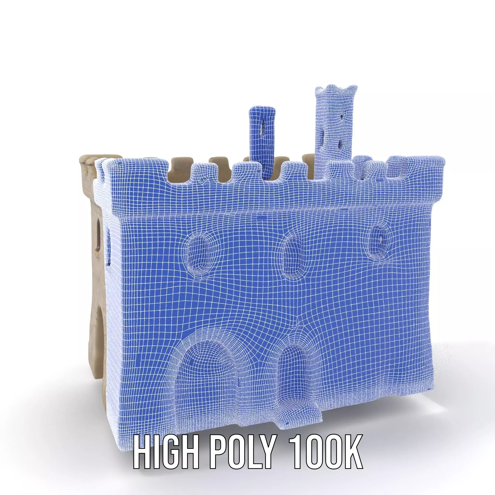 Medieval Stone Castle model pack Low-poly 3D model_4