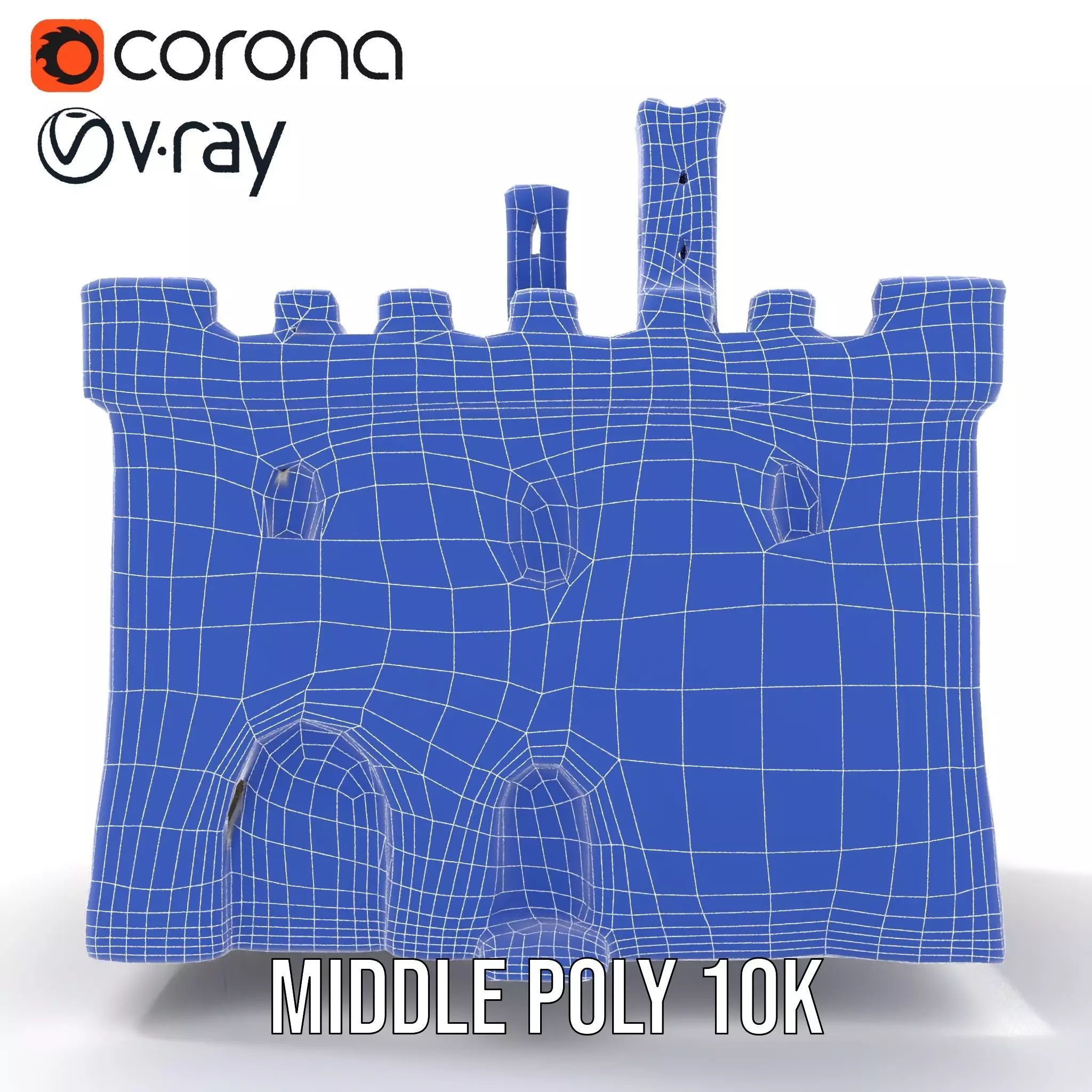 Medieval Stone Castle model pack Low-poly 3D model_24