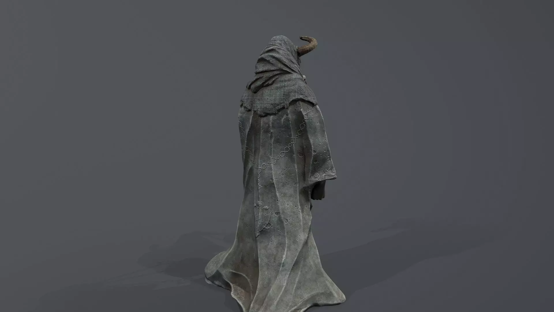Dark Statue Low-poly 3D model_15