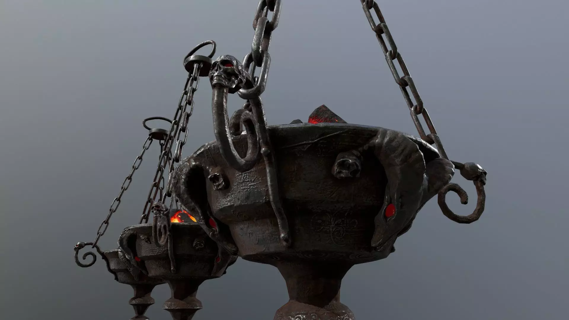 Dark Statue Low-poly 3D model_23