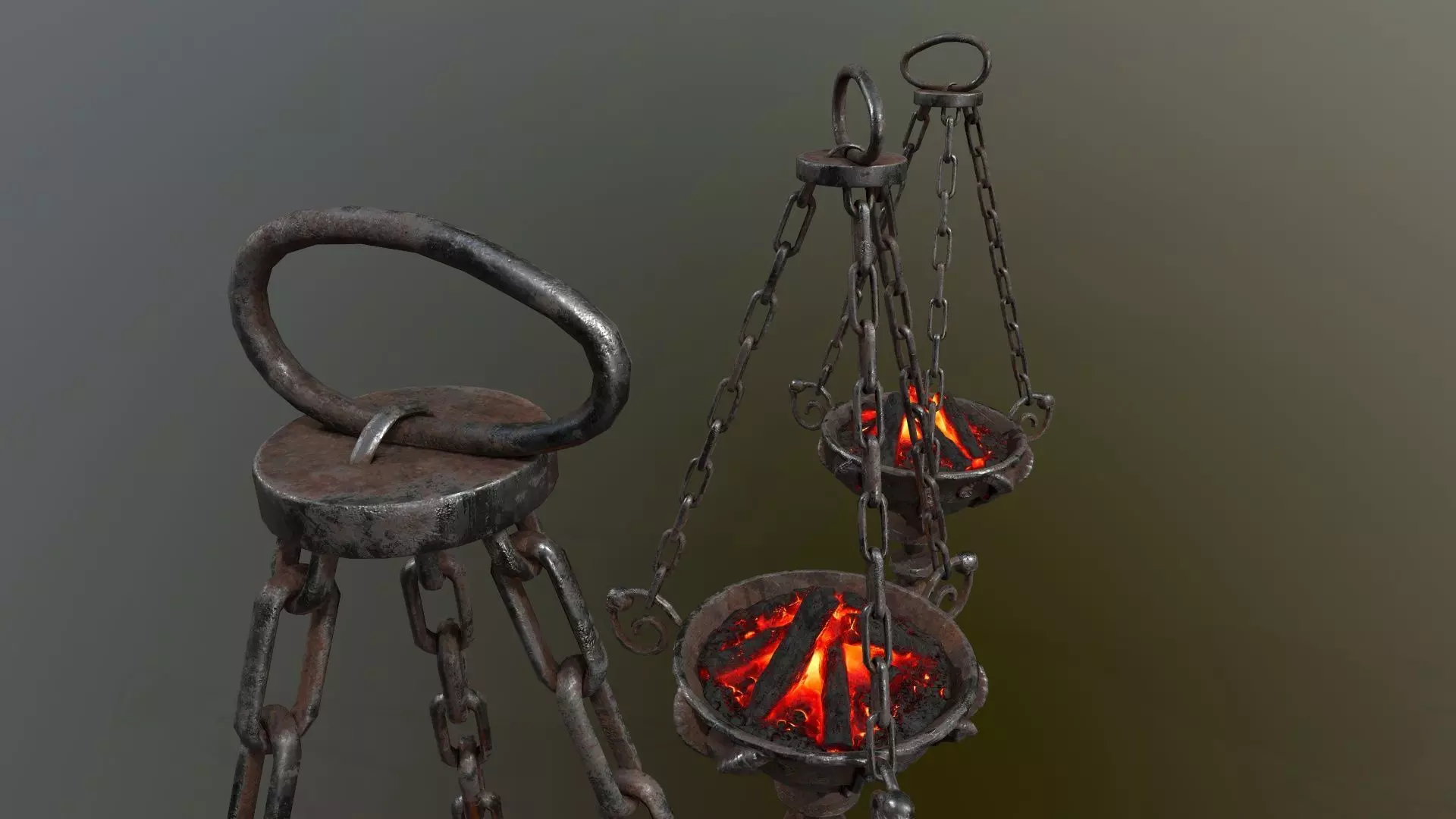 Dark Statue Low-poly 3D model_25