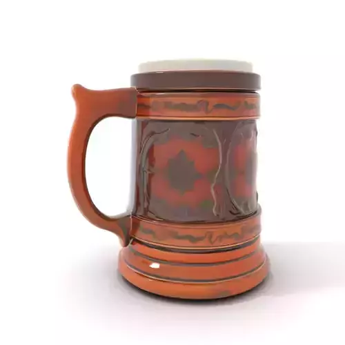Ornate Wooden Mug model pack