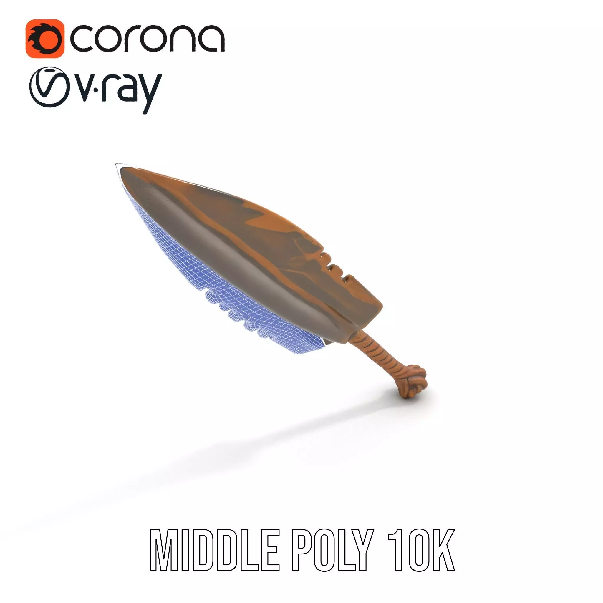 Stone Age Spear model pack Low-poly 3D model_23