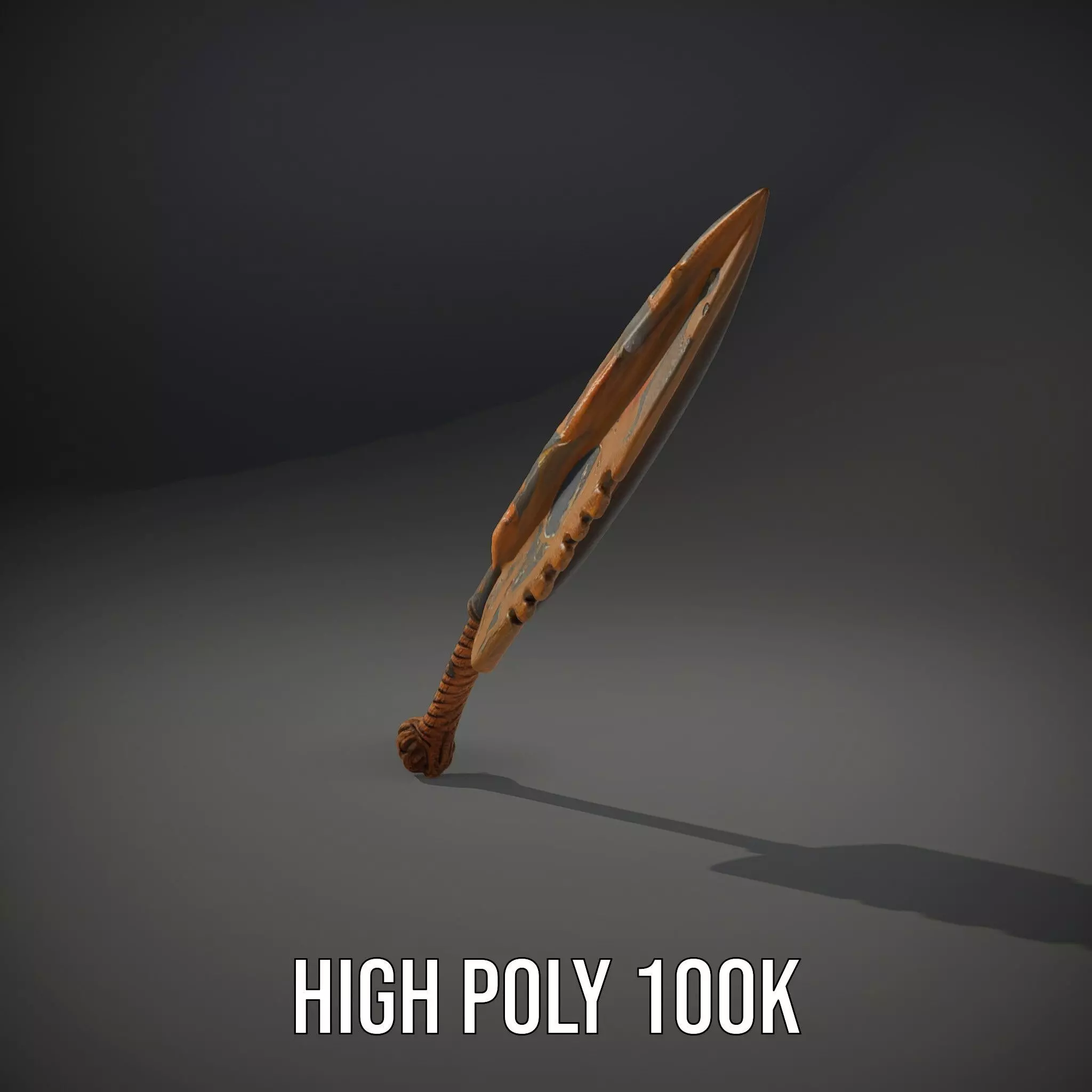 Stone Age Spear model pack Low-poly 3D model_8