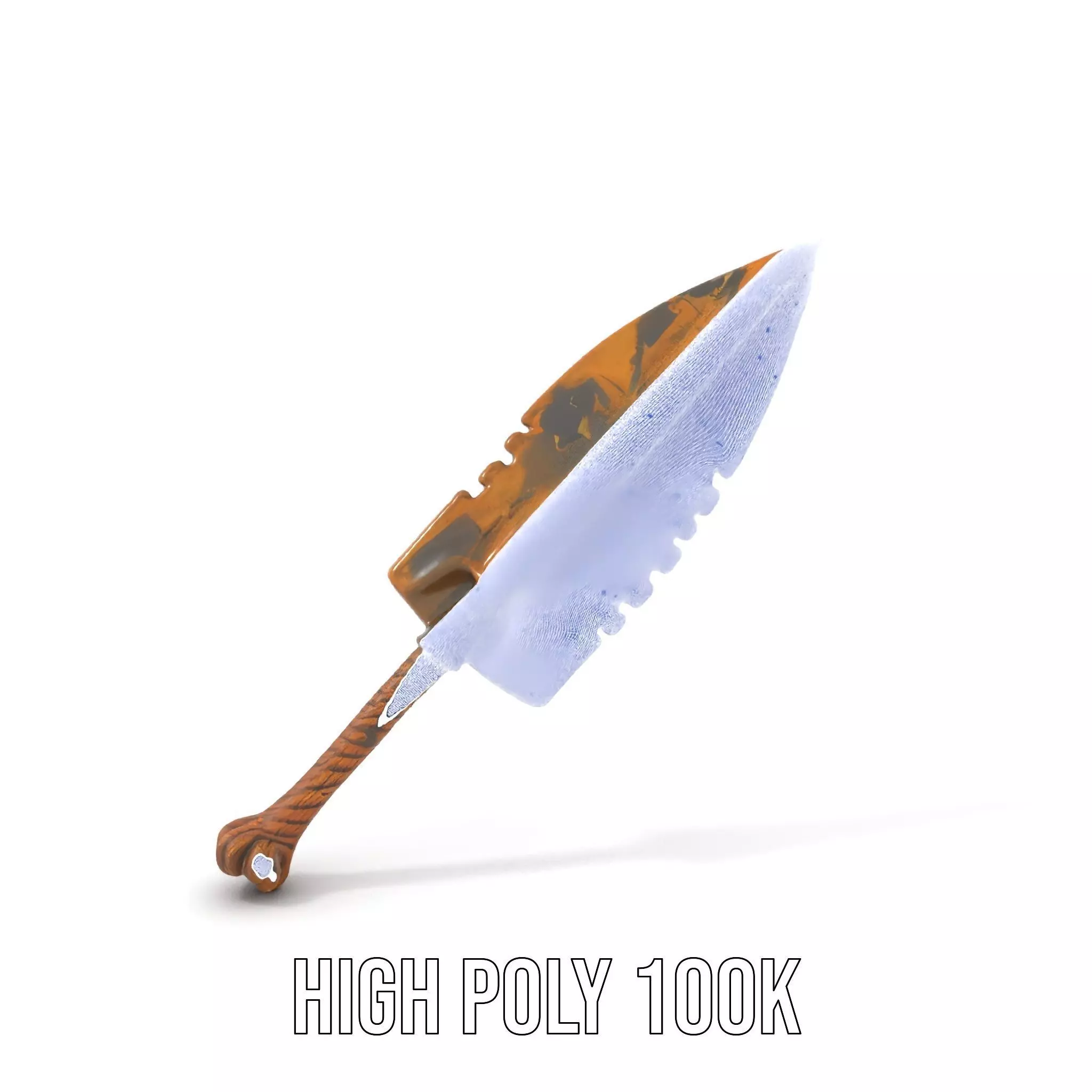 Stone Age Spear model pack Low-poly 3D model_4