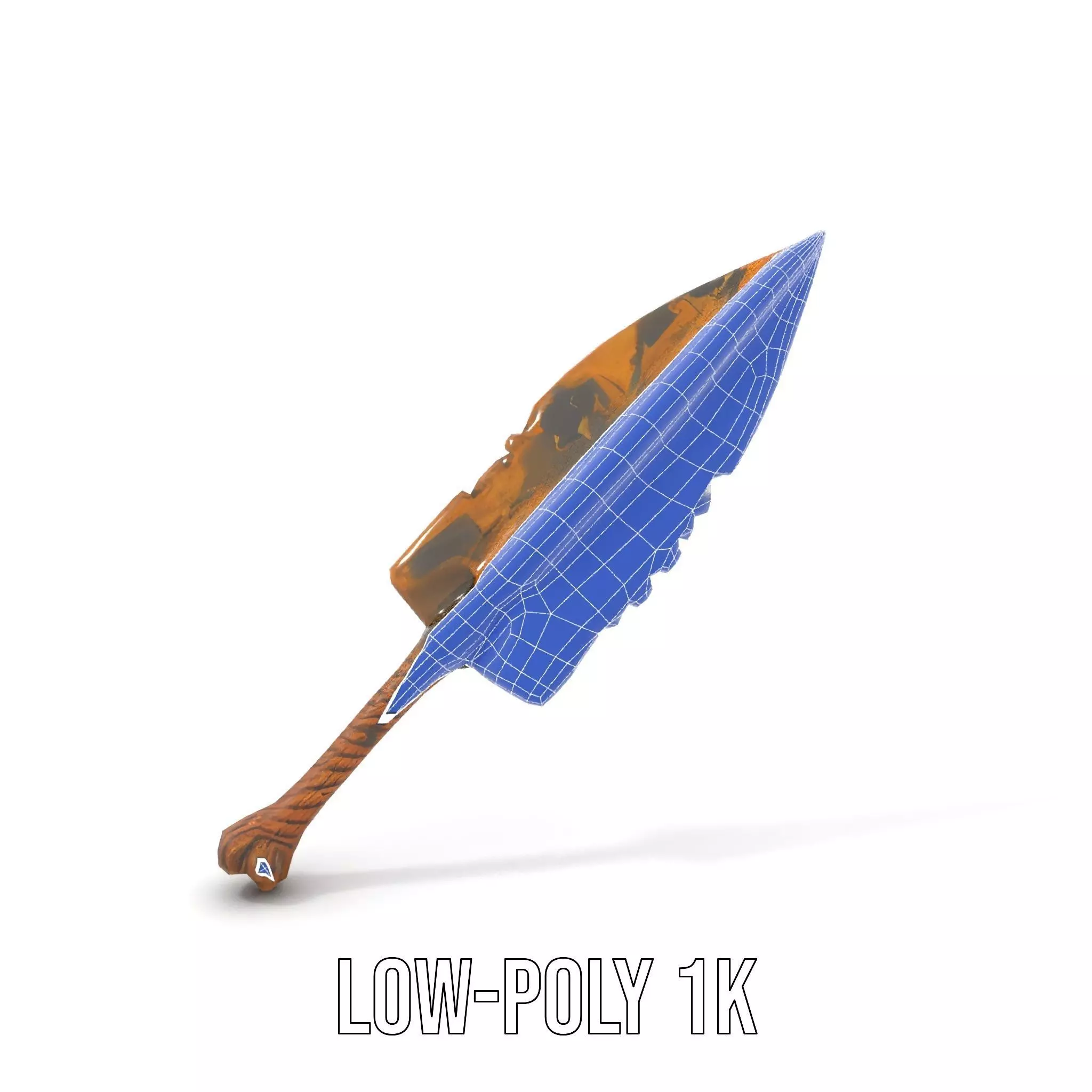 Stone Age Spear model pack Low-poly 3D model_20
