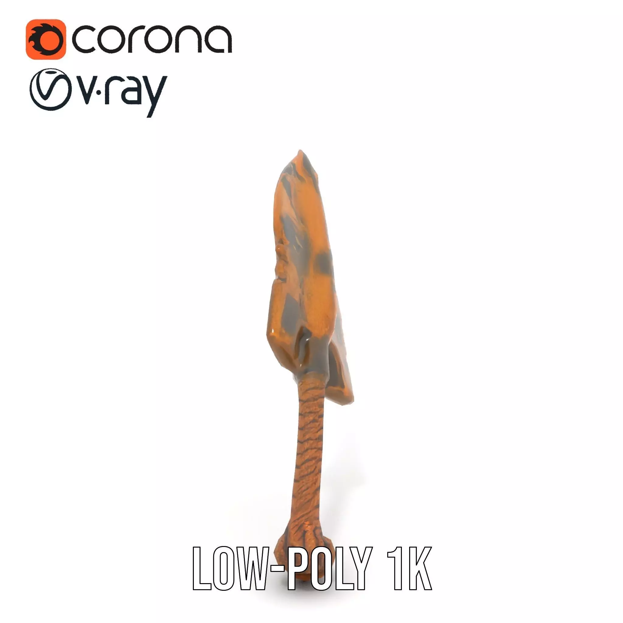 Stone Age Spear model pack Low-poly 3D model_9