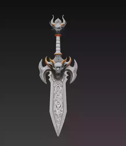Ashhorn Doomblade - Infernal Skull War Sword