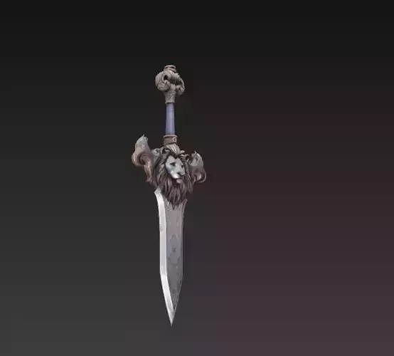 King Roarblade - Noble Lion Sword Low-poly 3D model