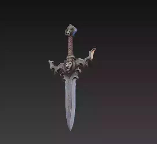Lionheart Aegisblade - Regal Paladin Sword Low-poly 3D model