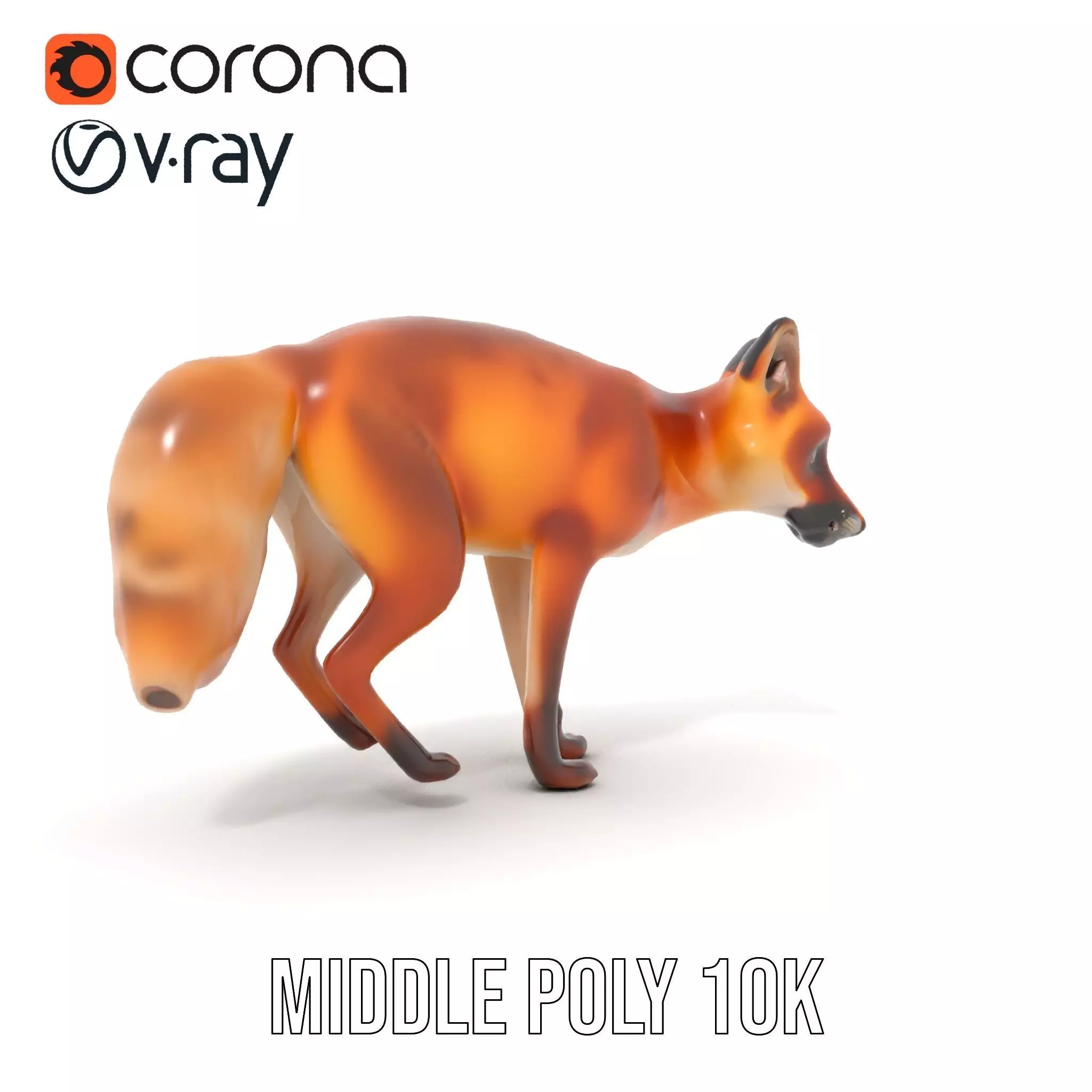 Vivid Red Fox model pack Low-poly 3D model_13