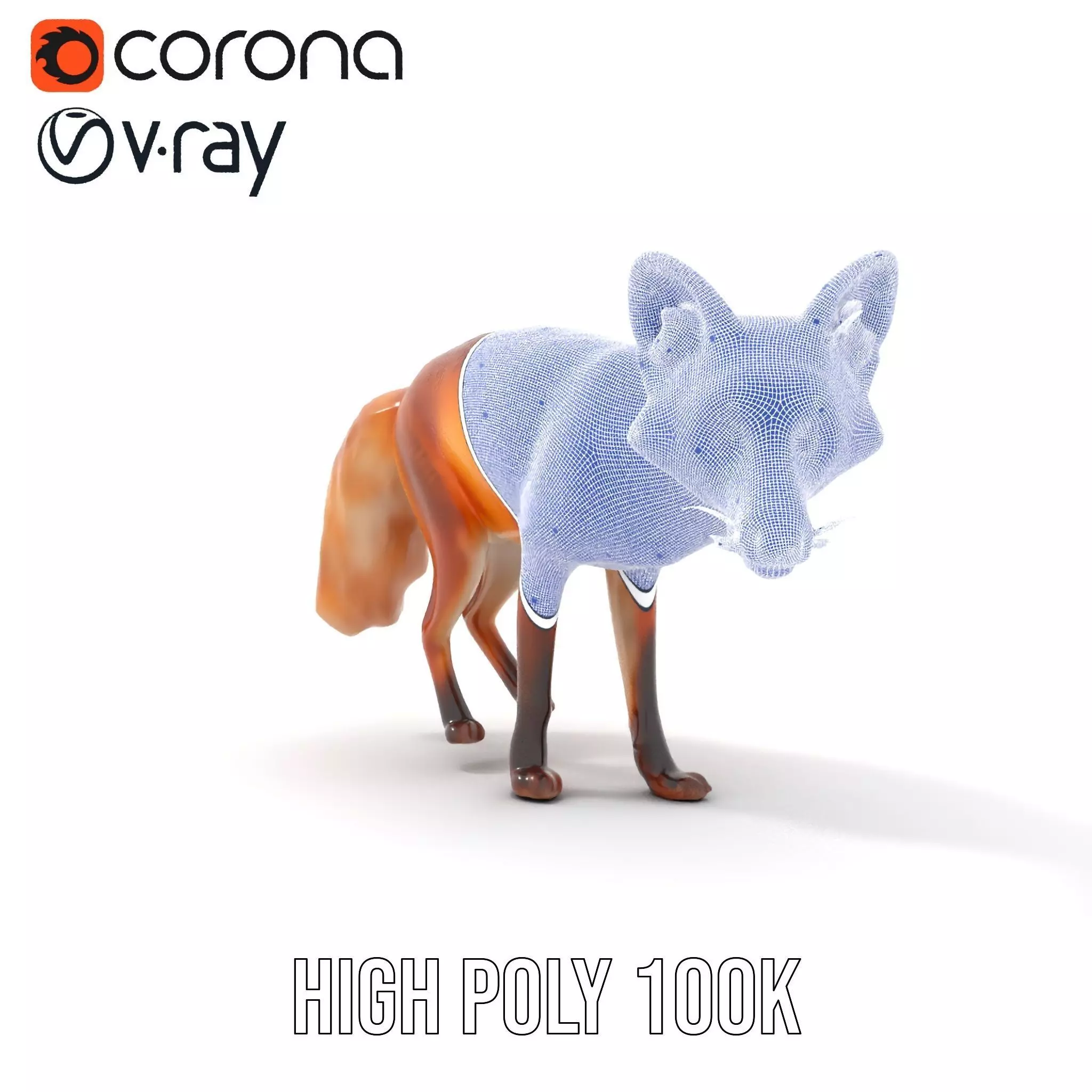 Vivid Red Fox model pack Low-poly 3D model_33