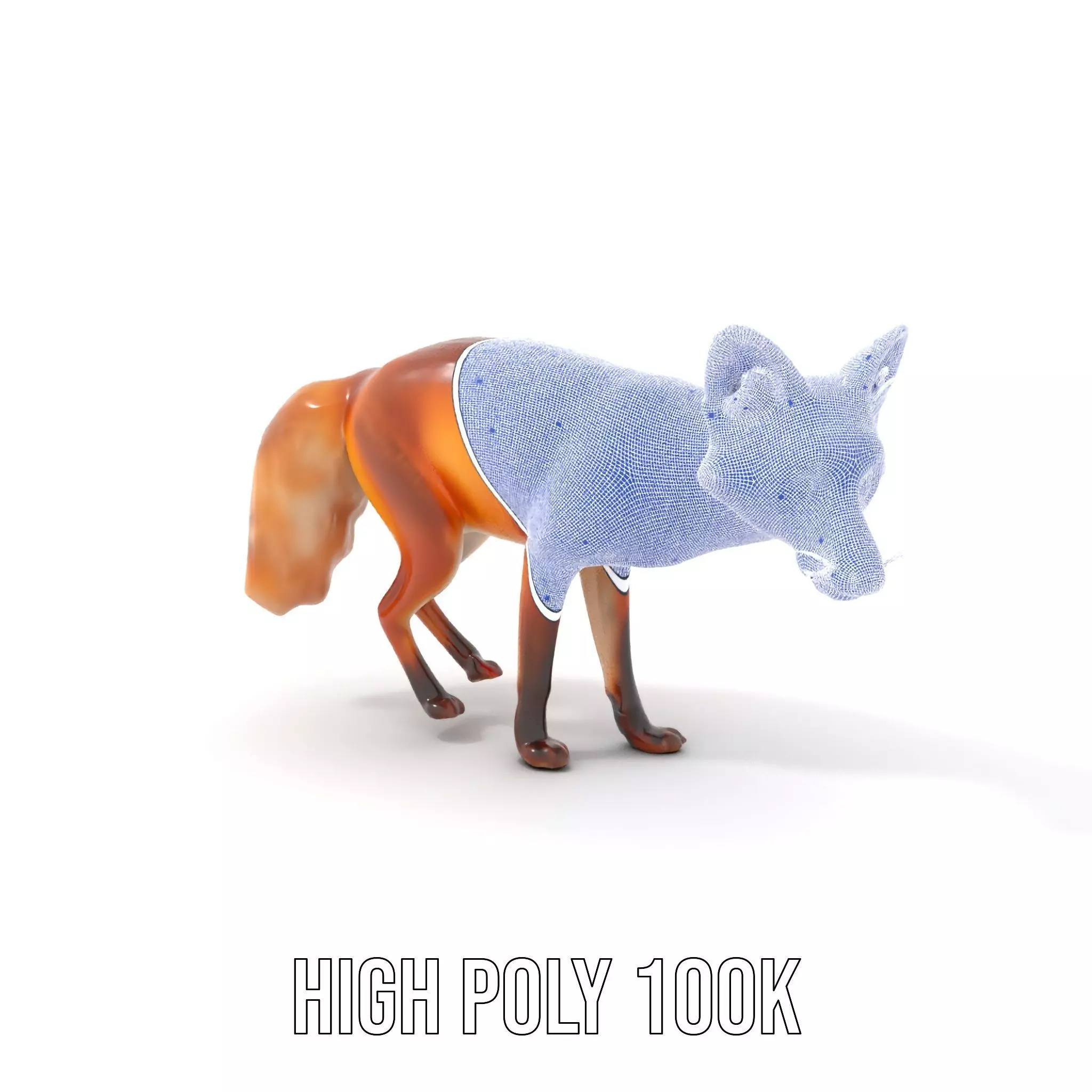 Vivid Red Fox model pack Low-poly 3D model_4