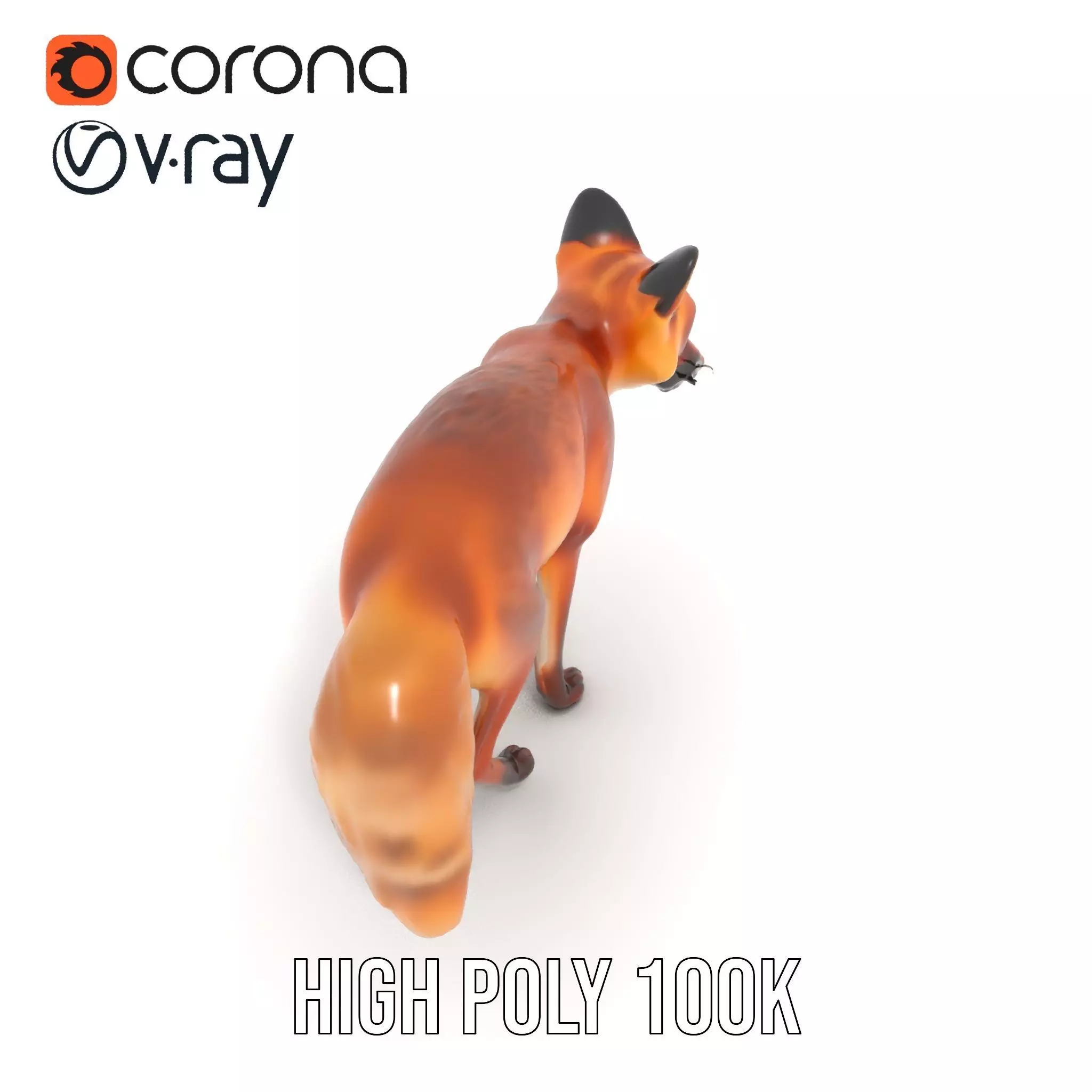 Vivid Red Fox model pack Low-poly 3D model_28