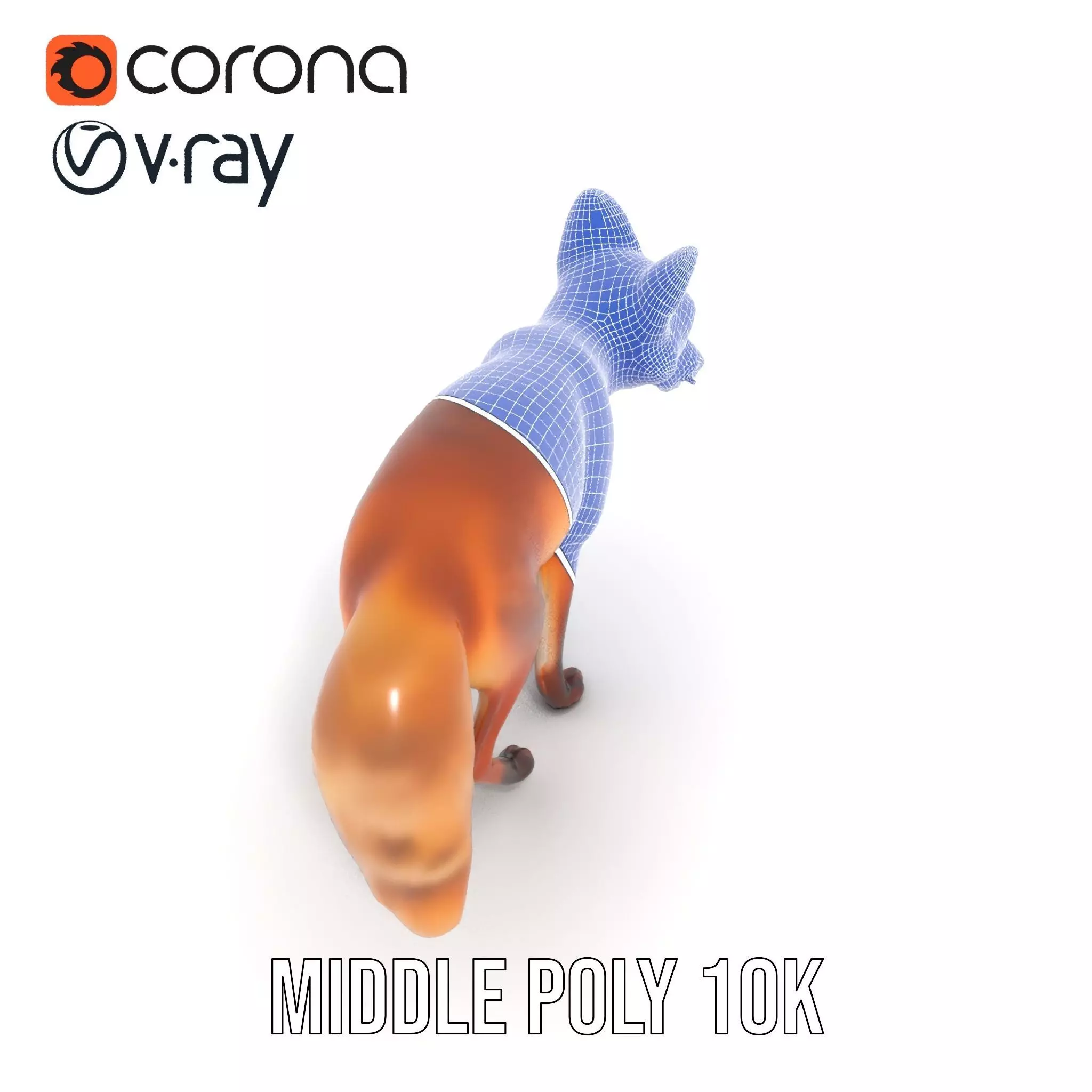Vivid Red Fox model pack Low-poly 3D model_16