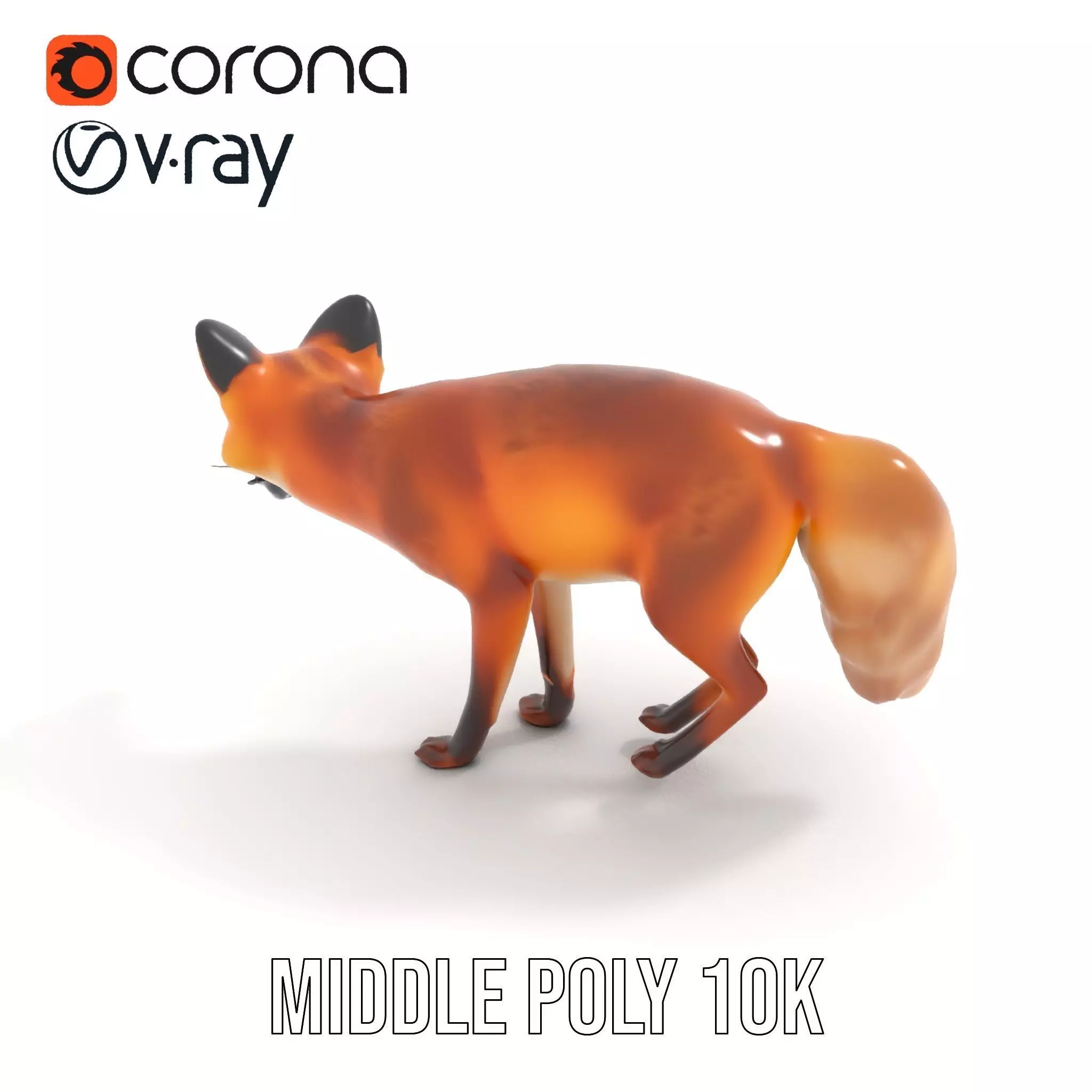 Vivid Red Fox model pack Low-poly 3D model_5