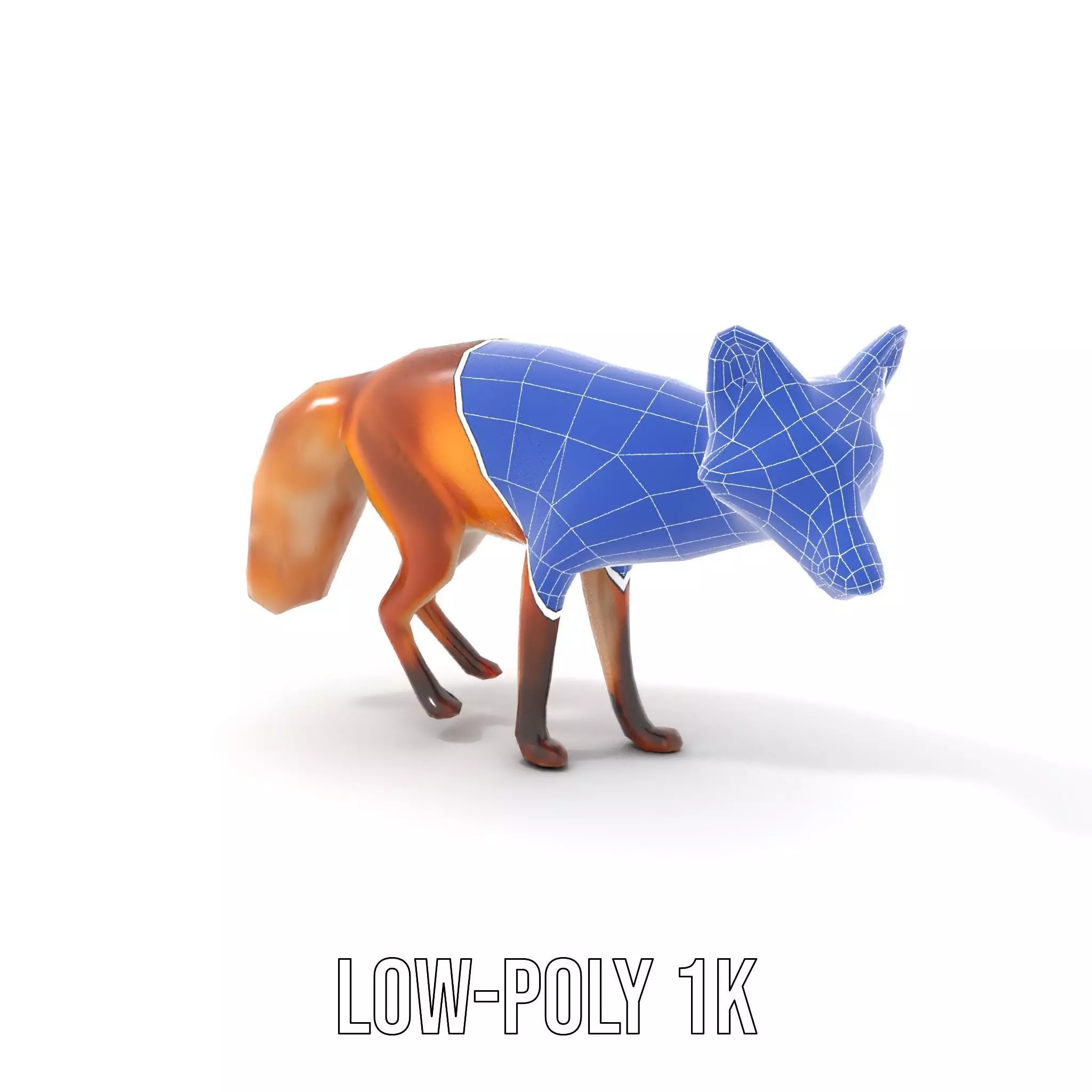 Vivid Red Fox model pack Low-poly 3D model_19