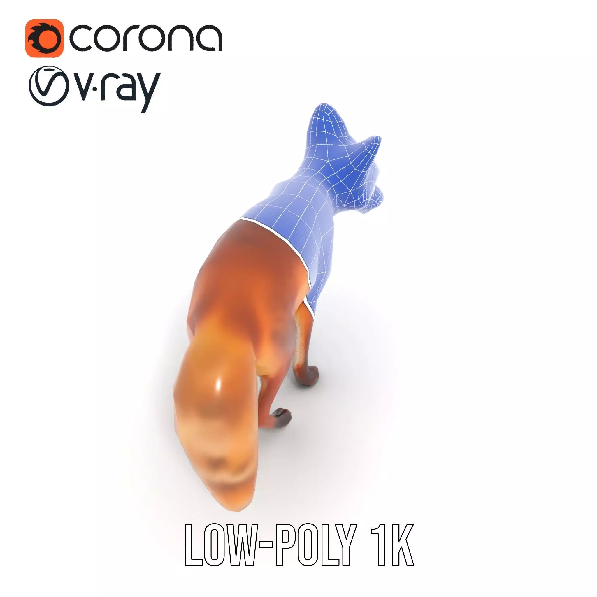 Vivid Red Fox model pack Low-poly 3D model_22