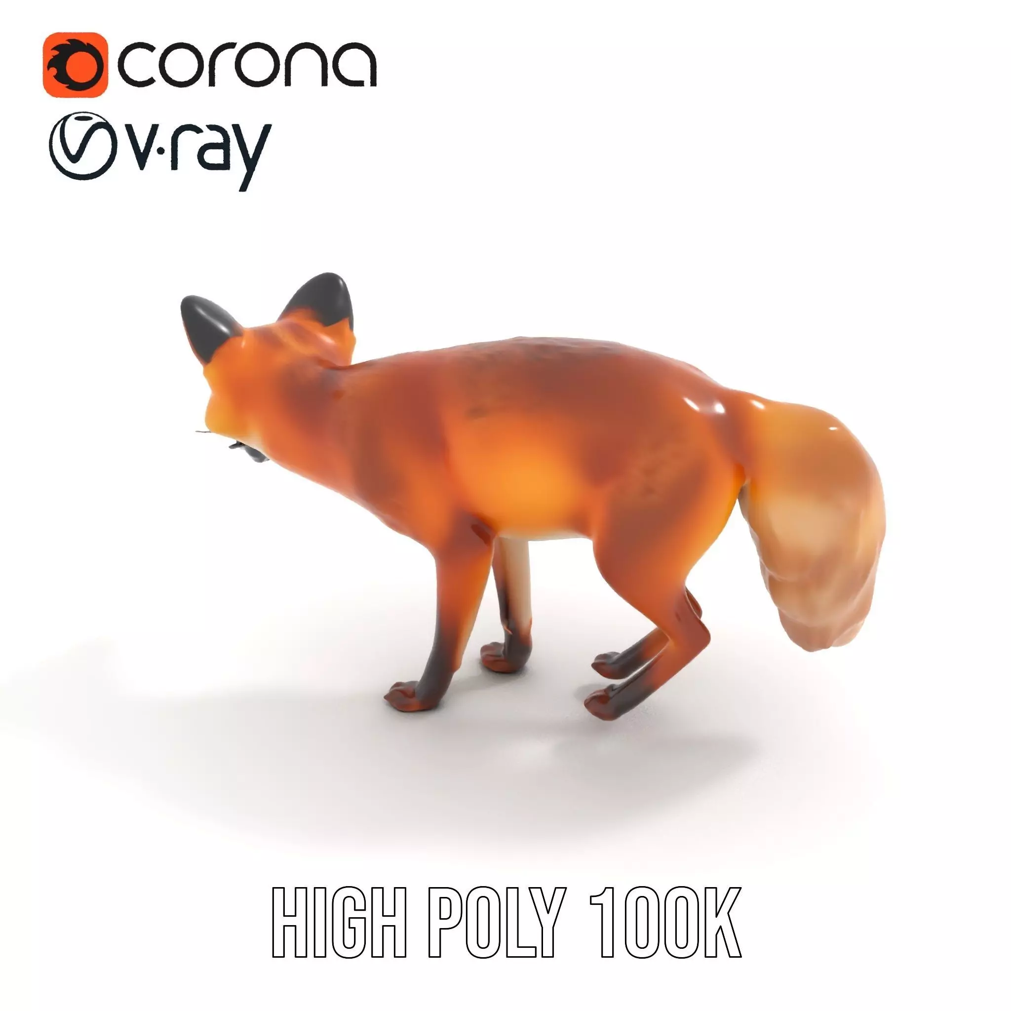 Vivid Red Fox model pack Low-poly 3D model_20