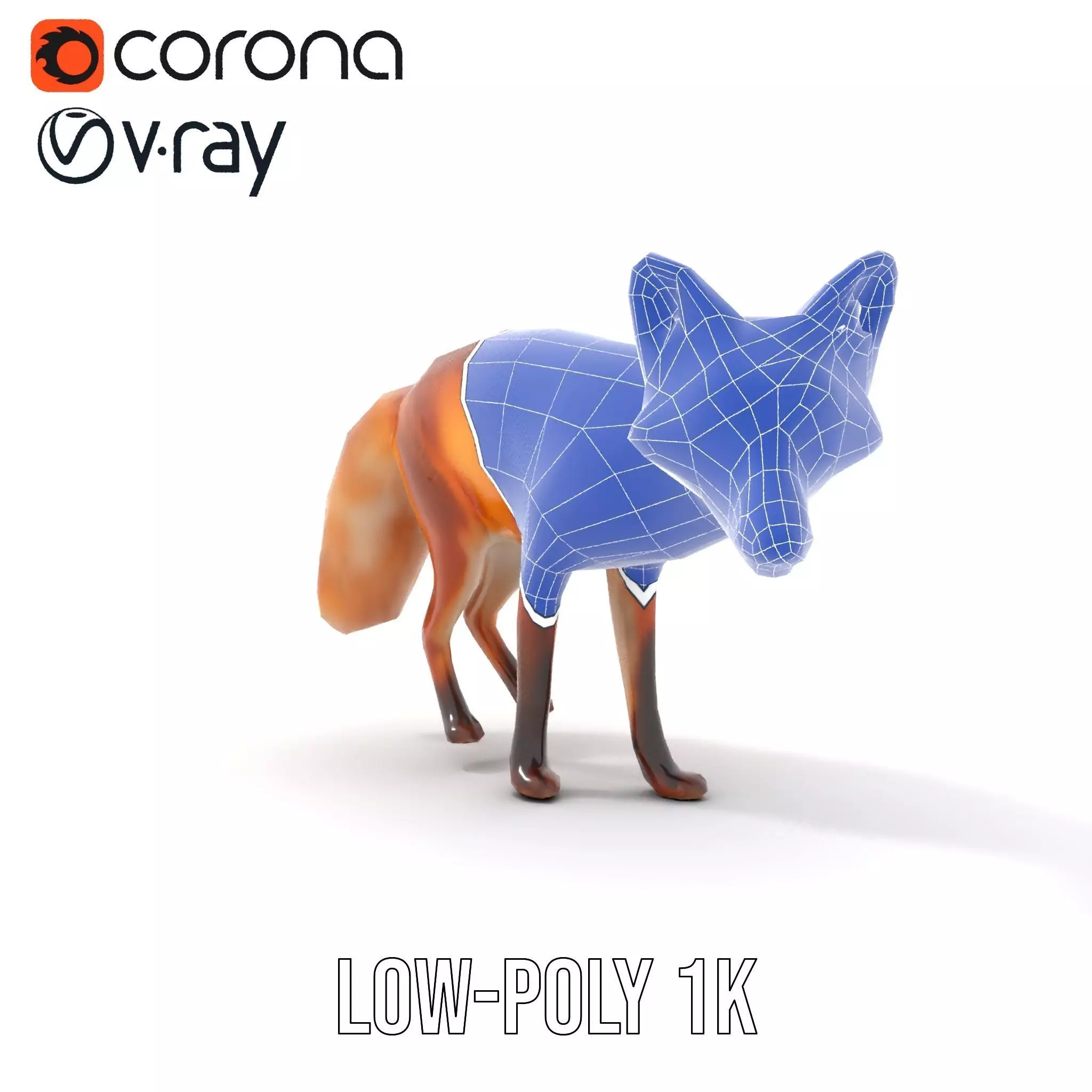 Vivid Red Fox model pack Low-poly 3D model_27